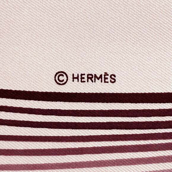 HERMES Pink Silk Scarf - Picture 4 of 7